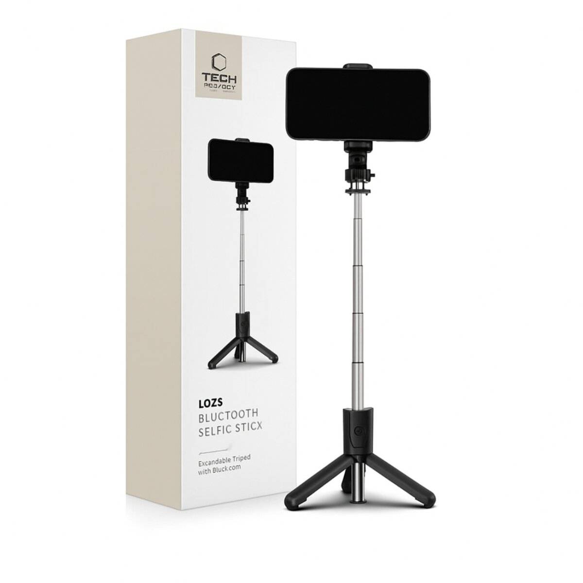 Tech-Protect L02S Selfie Stick Bluetooth con treppiede fino a 72 cm – Nero-4