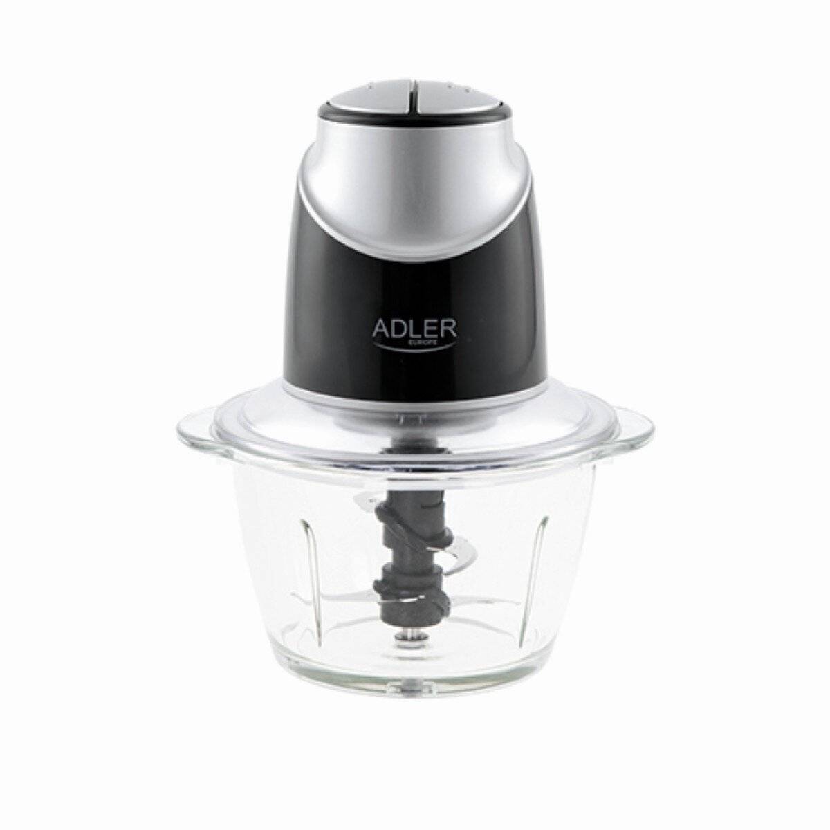 Robot da cucina Adler AD 4082 con ciotola in vetro da 1,2 l e lame in acciaio inossidabile, nero-0
