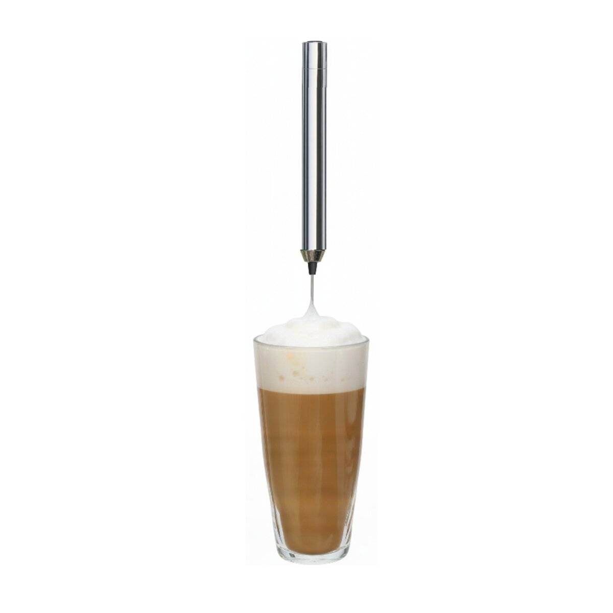 Montalatte elettrico con frusta in acciaio inox, 20 cm, nero-1