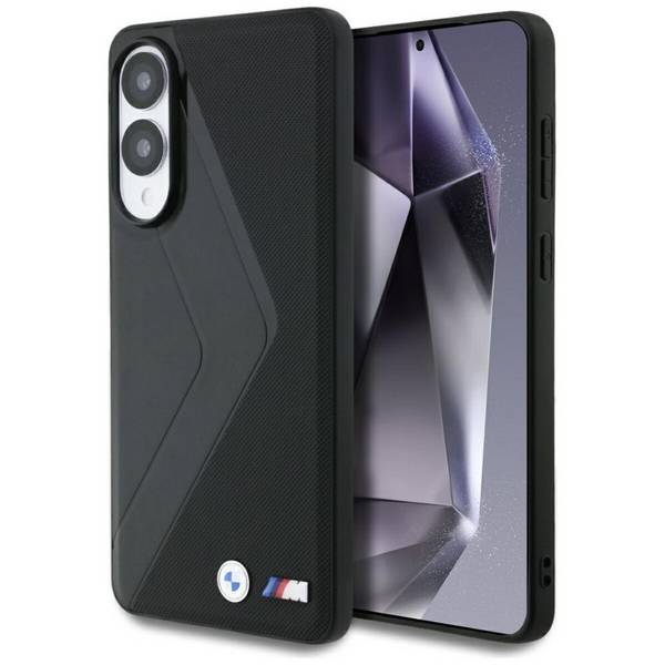 Custodia protettiva BMW Leather Stripes compatibile con Samsung Galaxy S25 Edge – effetto vera pelle