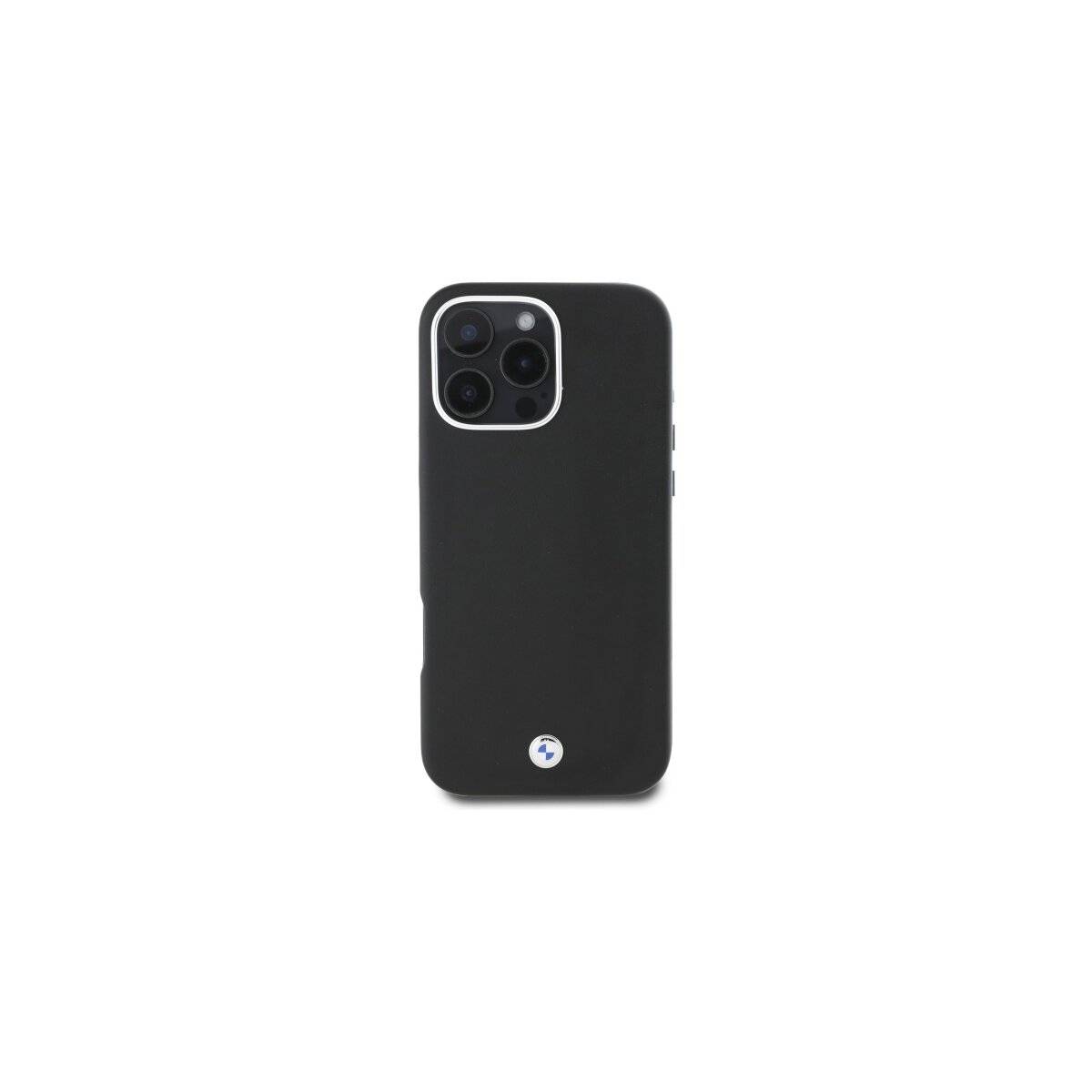 Custodia per telefono in metallo completamente rivestita con scritta BMW compatibile con iPhone 16 Pro Max – Nero-2