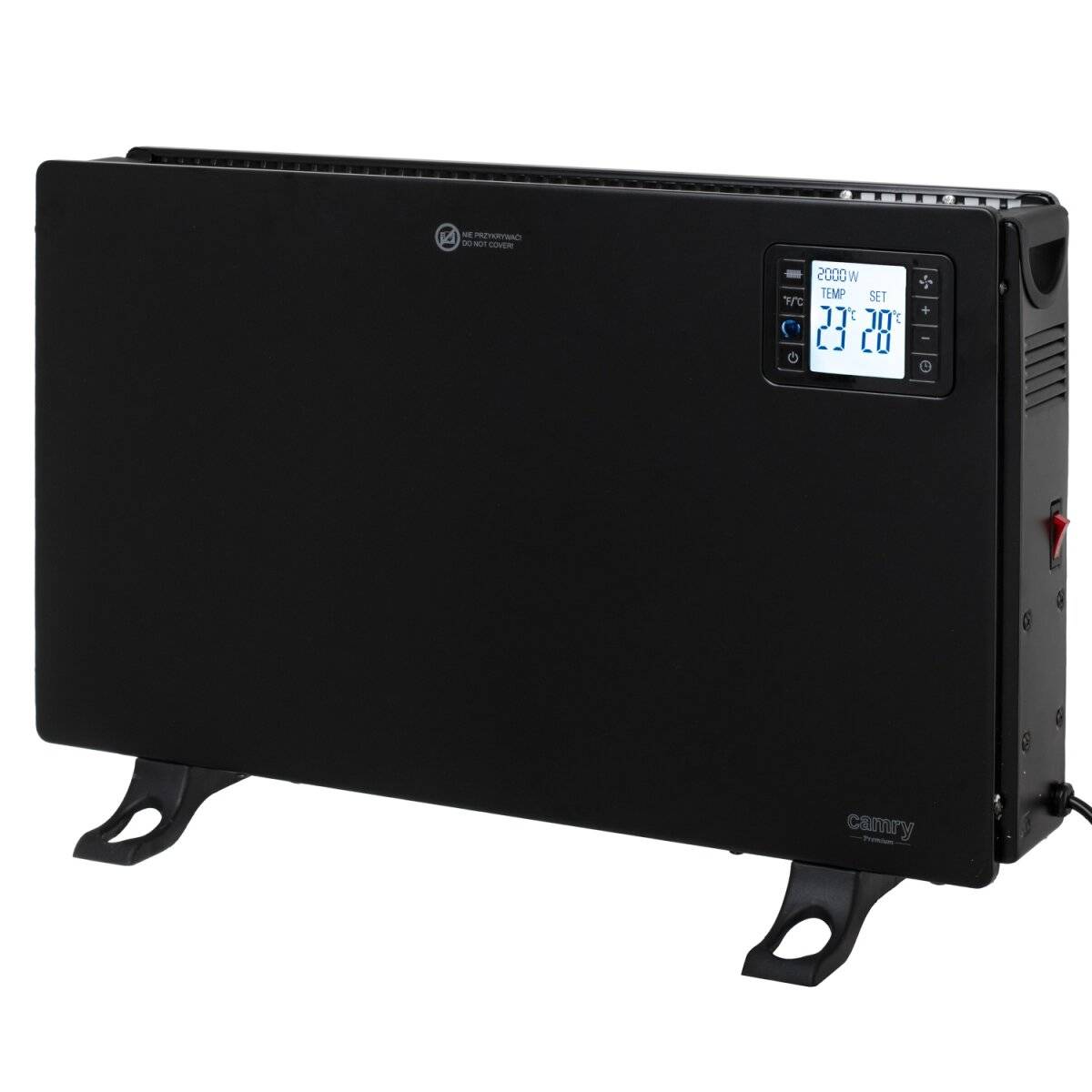 Termoconvettore elettrico Camry CR 7739 con telecomando - 2000 W con display LCD, nero-0