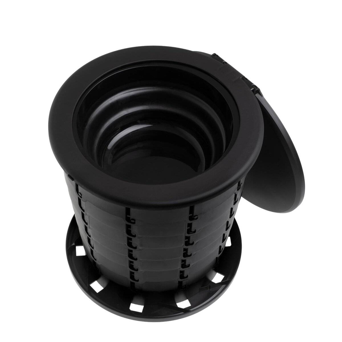 Toilette da campeggio Camry 3 in 1, sgabello da viaggio, cestino per rifiuti - Ideale per i viaggi - 21 L, Nero-2