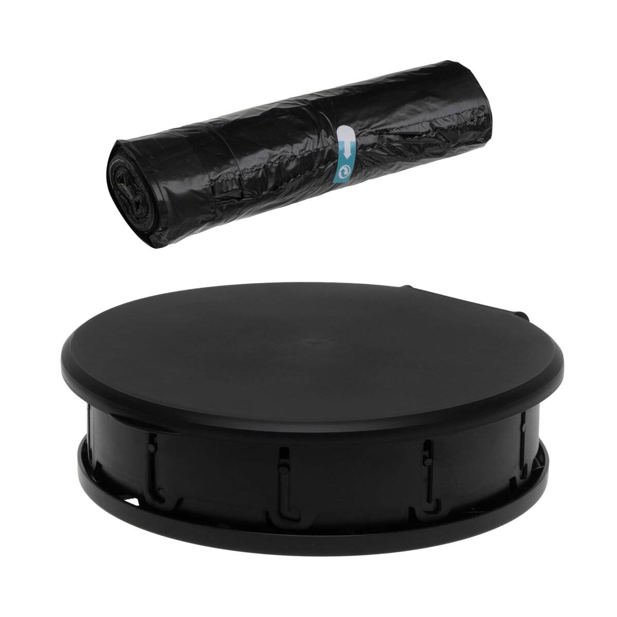 Toilette da campeggio Camry 3 in 1, sgabello da viaggio, cestino per rifiuti - Ideale per i viaggi - 21 L, Nero-3