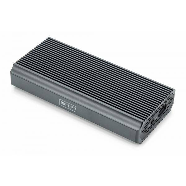 Custodia per disco rigido DIGITUS USB M.2, SSD, esterna, NVMe, 40 Gbps, USB 4.0, alluminio, senza attrezzi-0