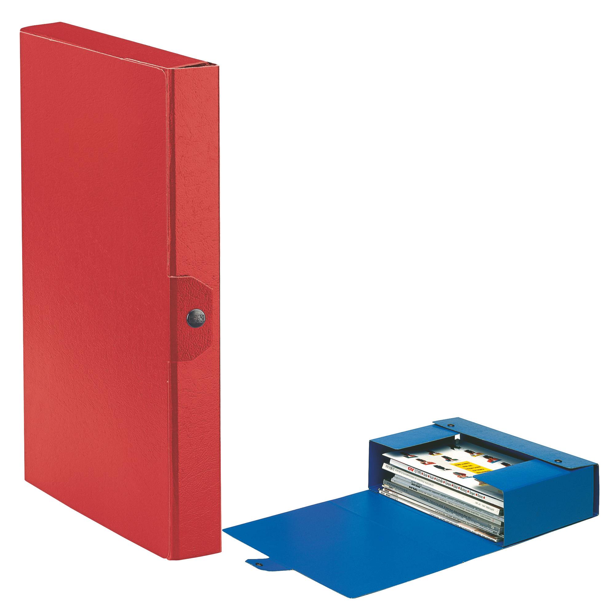 Scatola progetto Eurobox - dorso 4 cm - 25x35 cm - rosso - Esselte-0