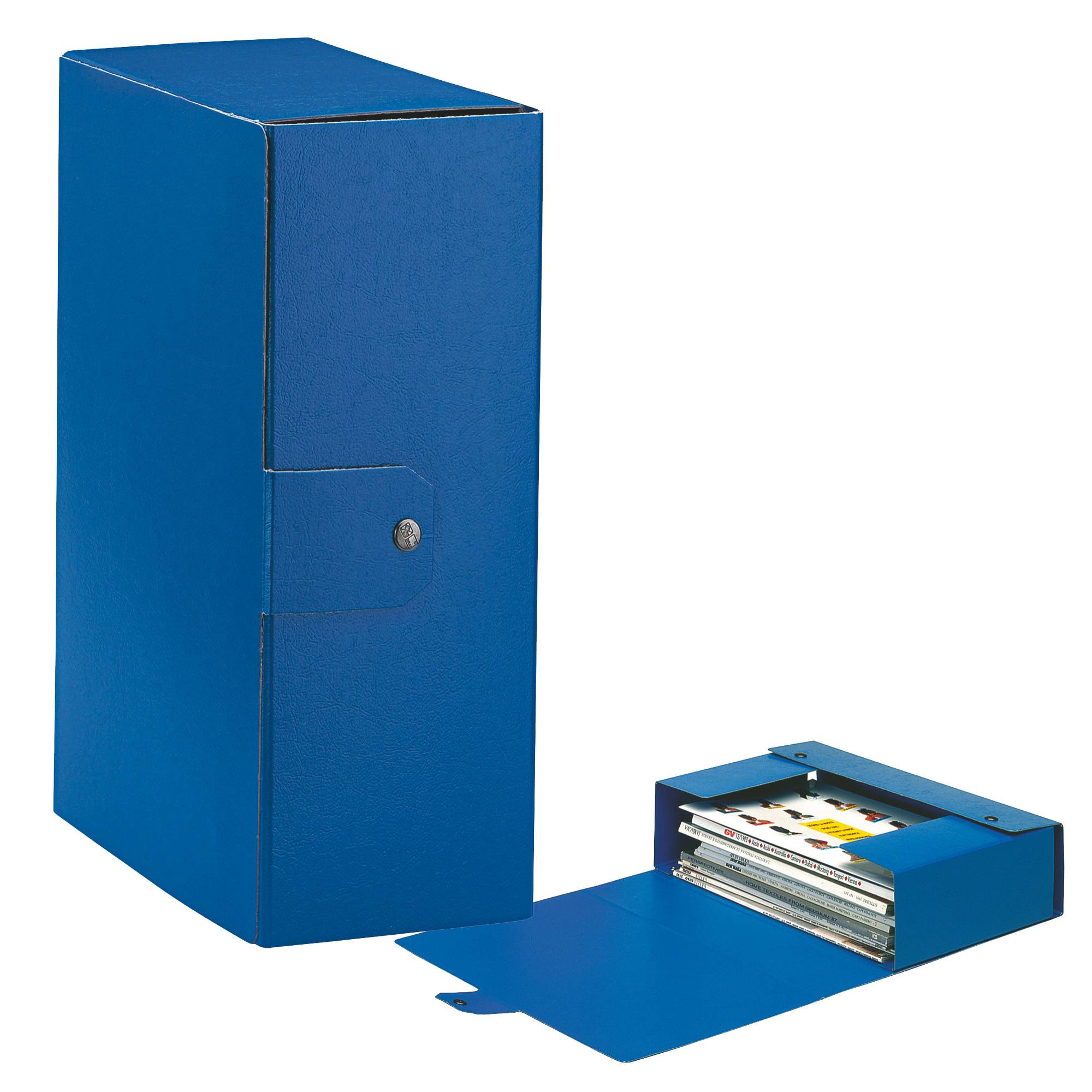 Scatola progetto Eurobox - dorso 12 cm - 25x35 cm - blu - Esselte-0