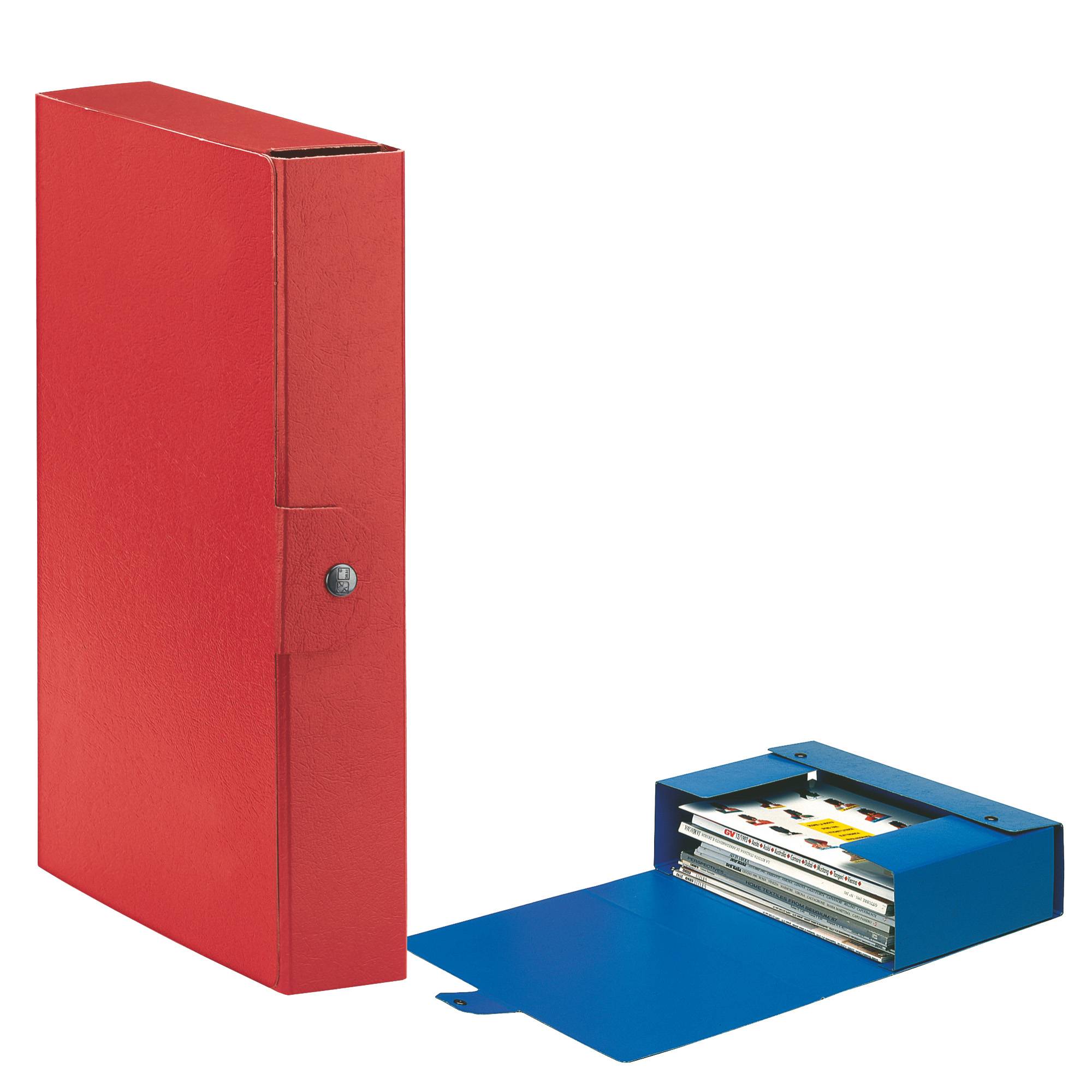 Scatola progetto Eurobox - dorso 6 cm - 25x35 cm - rosso - Esselte-0