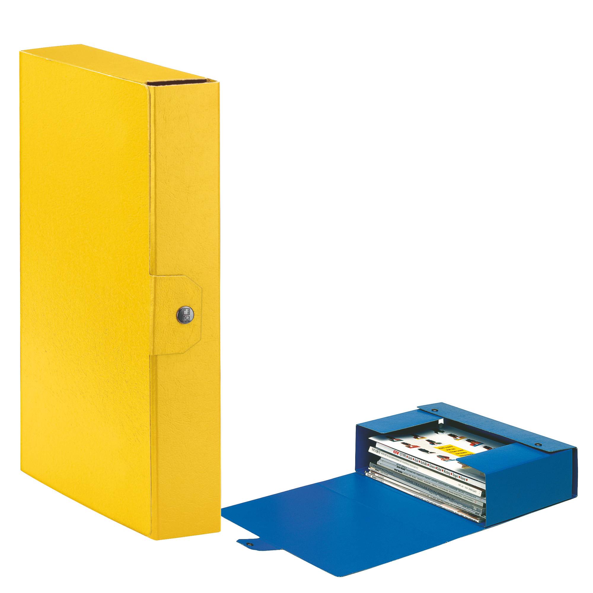 Scatola progetto Eurobox - dorso 6 cm - 25x35 cm - giallo - Esselte-0