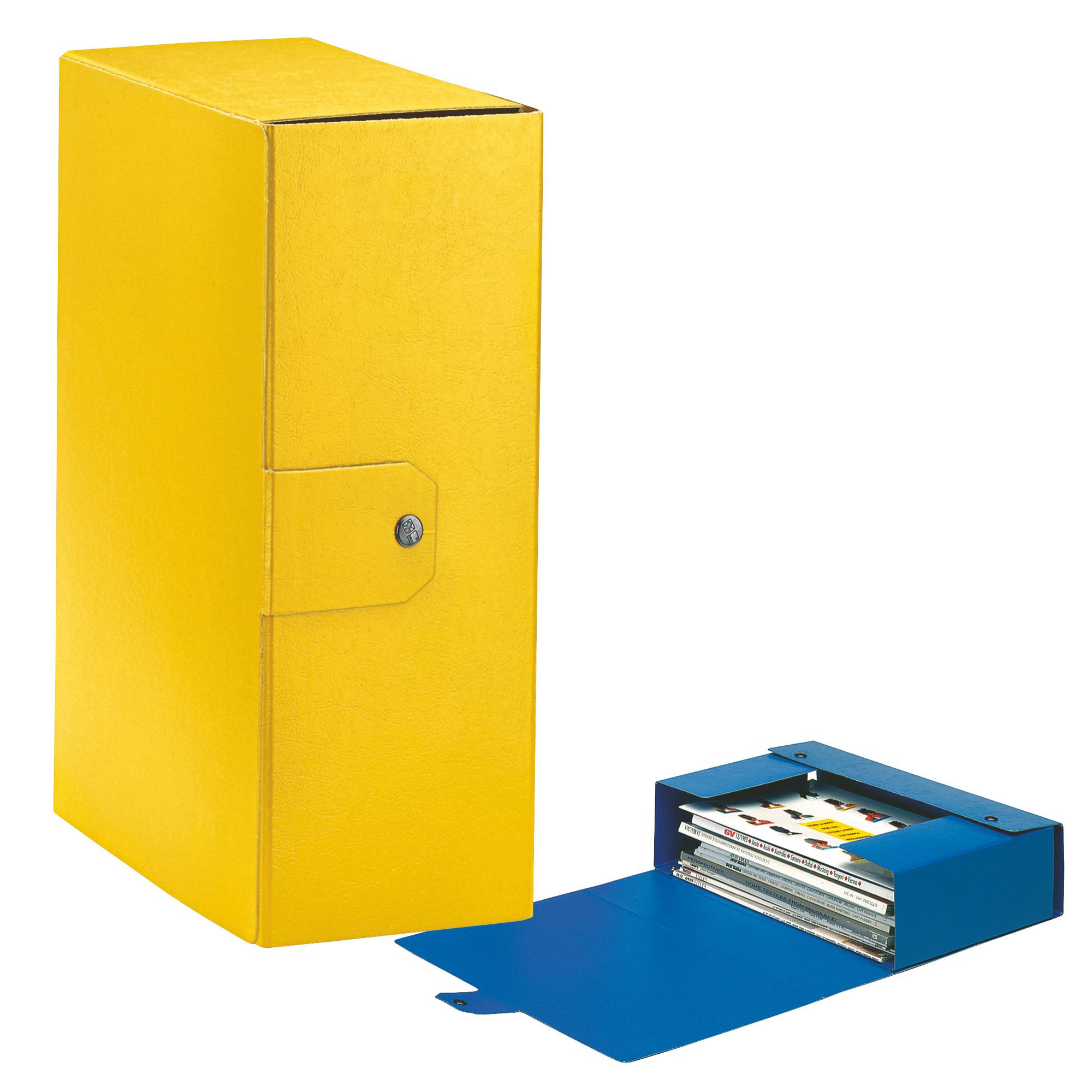 Scatola progetto Eurobox - dorso 12 cm - 25x35 cm - giallo - Esselte-0