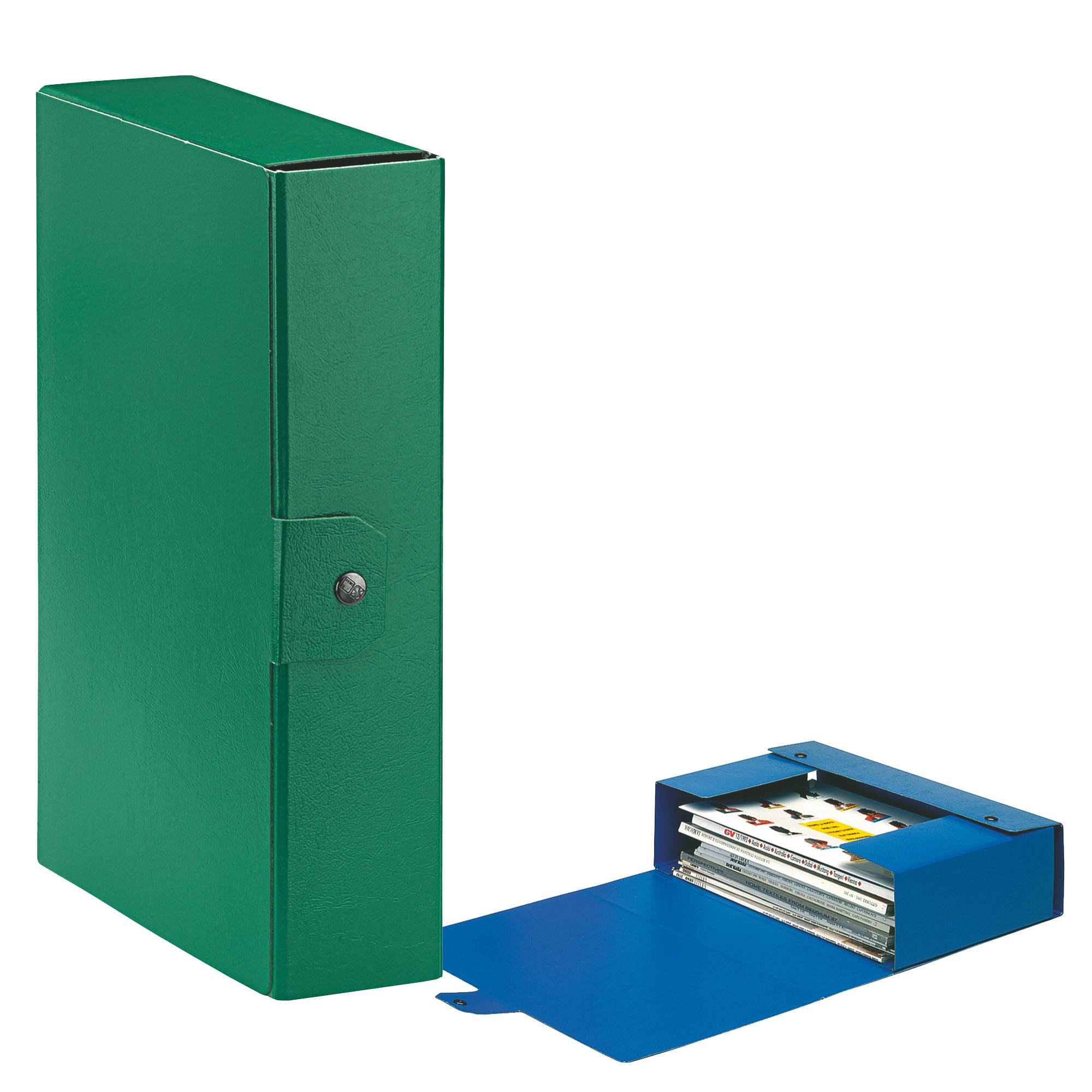 Scatola progetto Eurobox - dorso 8 cm - 25x35 cm - verde - Esselte-0
