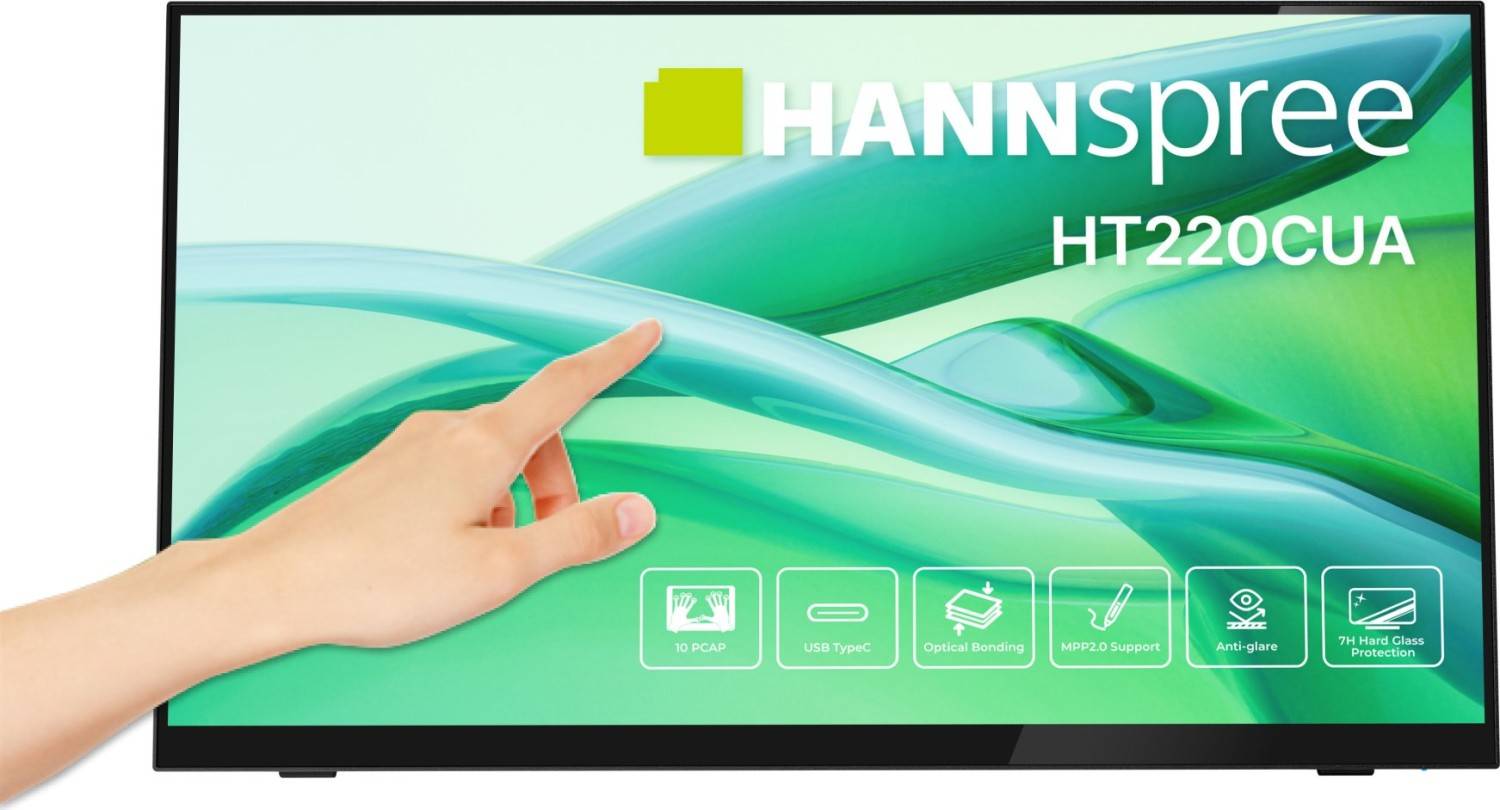 Hannspree 21.5" HT220CUA 16 TOUCH HDMI+DP - Flachbildschirm (TFT/LCD) - 21,5" [Energieklasse E] (HT220CUA)-0
