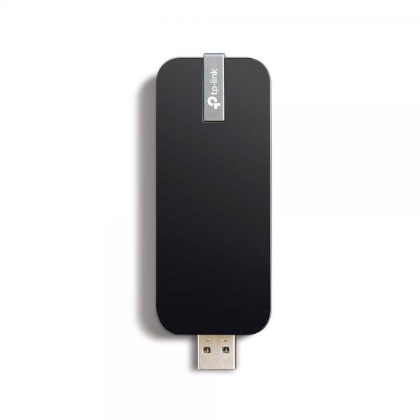 TP-LINK AC1300-Dualband-USB-WLAN-Adapter, Kabellos, USB, WLAN, Wi-Fi 5 (802.11ac), 867 Mbit/s, Schwarz-1