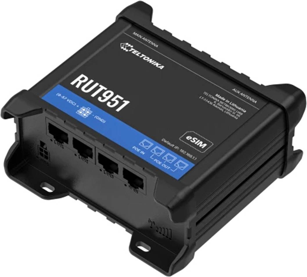 Teltonika RUT951 - Wireless Router - WWAN 3-Port-Switch 2,4 GHz (RUT951B10J00)-0
