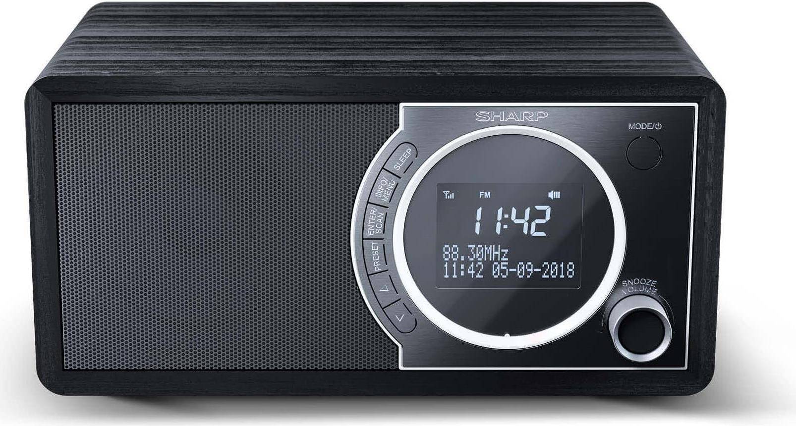 Sharp DR-450(BK) - Uhr - DAB,DAB+,FM - 3 W - LCD - Schwarz - Einfarbig (DR450BK)-0