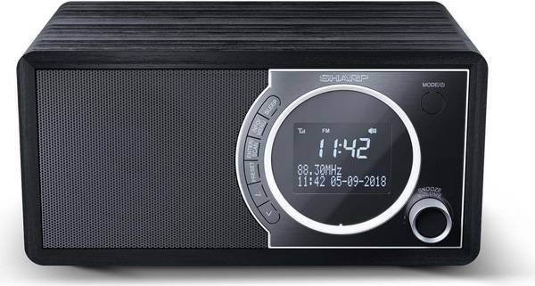 Sharp DR-450(BK) - Uhr - DAB,DAB+,FM - 3 W - LCD - Schwarz - Einfarbig (DR450BK)