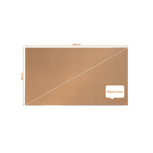 Nobo 1915416 bacheca per annunci Bacheca fissa Marrone Sughero (Nobo 1915416 Impression Pro 1220x690mm Widescreen Cork N-3
