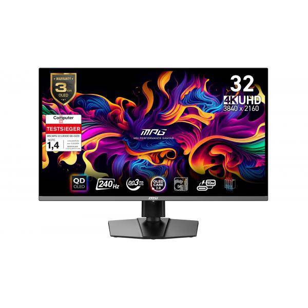 MSI MPG 321URXDE QD-OLED Monitor PC 80 cm (31.5") 3840 x 2160 Pixel 4K Ultra HD QDOLED Nero-0