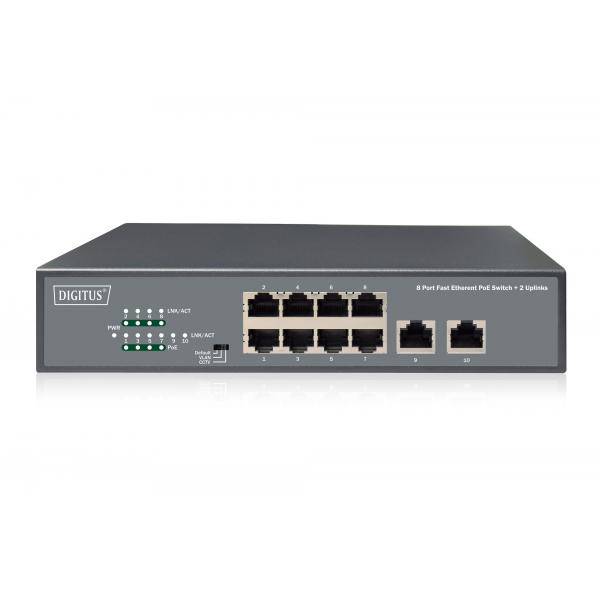 Digitus (8 PORT FAST ETHERENT POE SWITCH - 2 UPLINKS 120W POE POWER BUDGET)-3