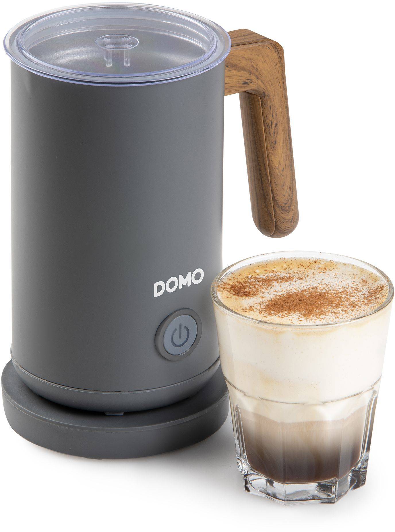 Cappuccinatore - DOMO - DO745MF - 500 W - 150 ml - Base 360° - Grigio/Legno-0