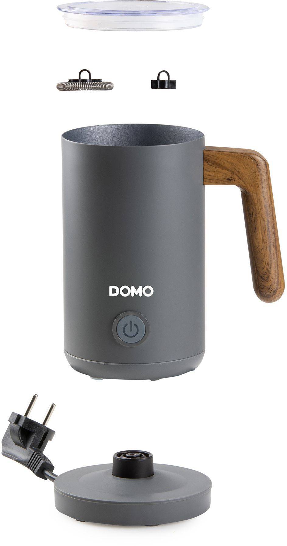 Cappuccinatore - DOMO - DO745MF - 500 W - 150 ml - Base 360° - Grigio/Legno-1