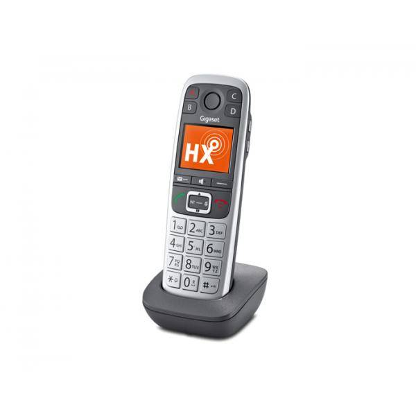 Gigaset E560HX Analog/DECT telephone Grigio, Argento Identificatore di chiamata-1