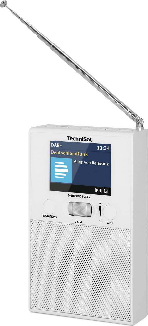 TechniSat DigitRadio FLEX 2 - DAB-Radio - 1.5 Watt (Gesamt) - weiß