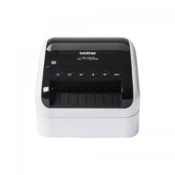 Brother QL-1110NWBC stampante per etichette [CD] Termica diretta 300 x 300 DPI 110 mm/s Con cavo e senza cavo DK Wi-Fi B-0