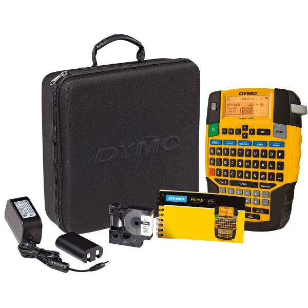 DYMO Etikettendrucker Rhino 4200 Kofferset mit Akku und Ladegerät-1