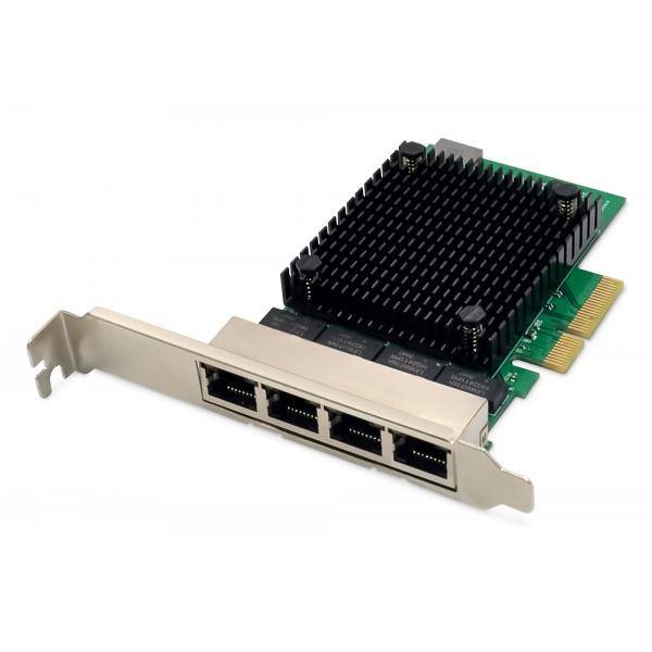 DIGITUS 4-Port 2,5 Gigabit Ethernet Netzwerkkarte, RJ45, PCI Express, Realtek Chipsatz-0