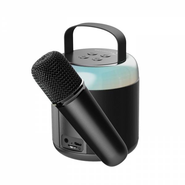 KARAOKE TECHMADE BT SPEAKER+MIC NER O SD SLOT BATTERIA 500MAH LITHIUM-3