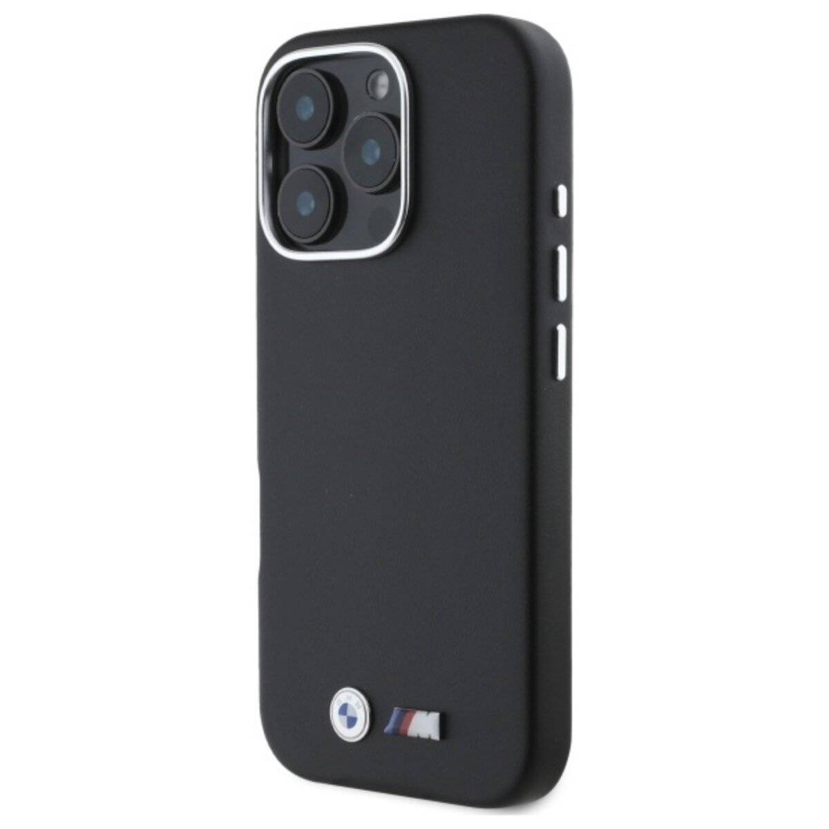 Custodia protettiva BMW M Premium Metal Edition compatibile con iPhone 16 Pro Max – Nero-2