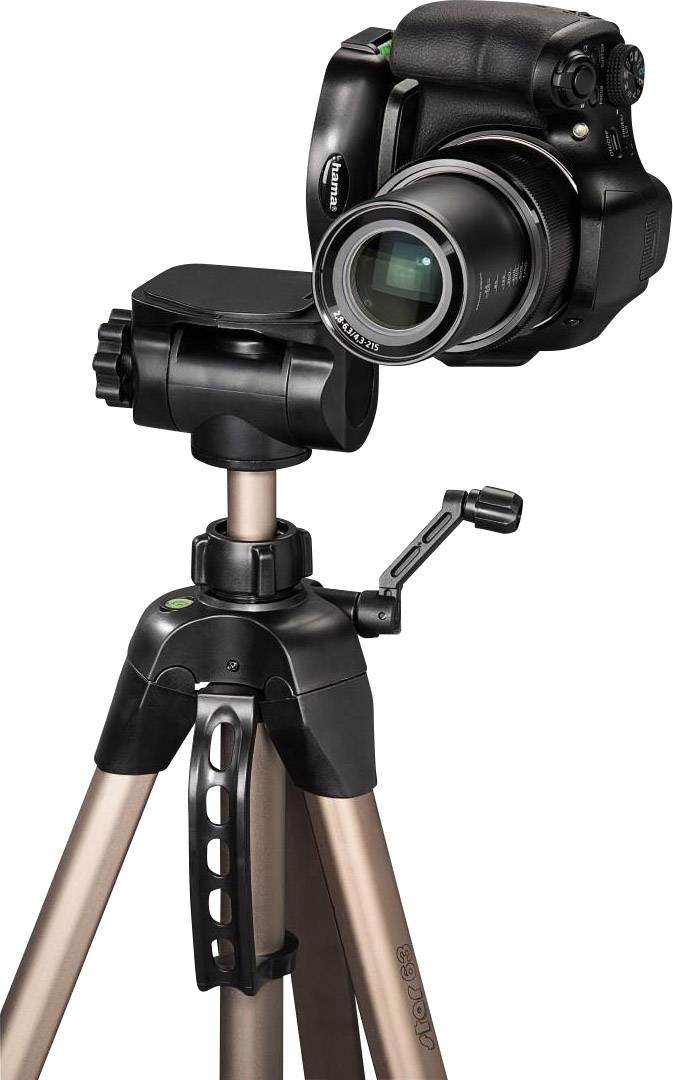 Fotocamera digitale su treppiede con testa regolabile, adatta agli appassionati di fotografia. Ideale per scatti stabili.