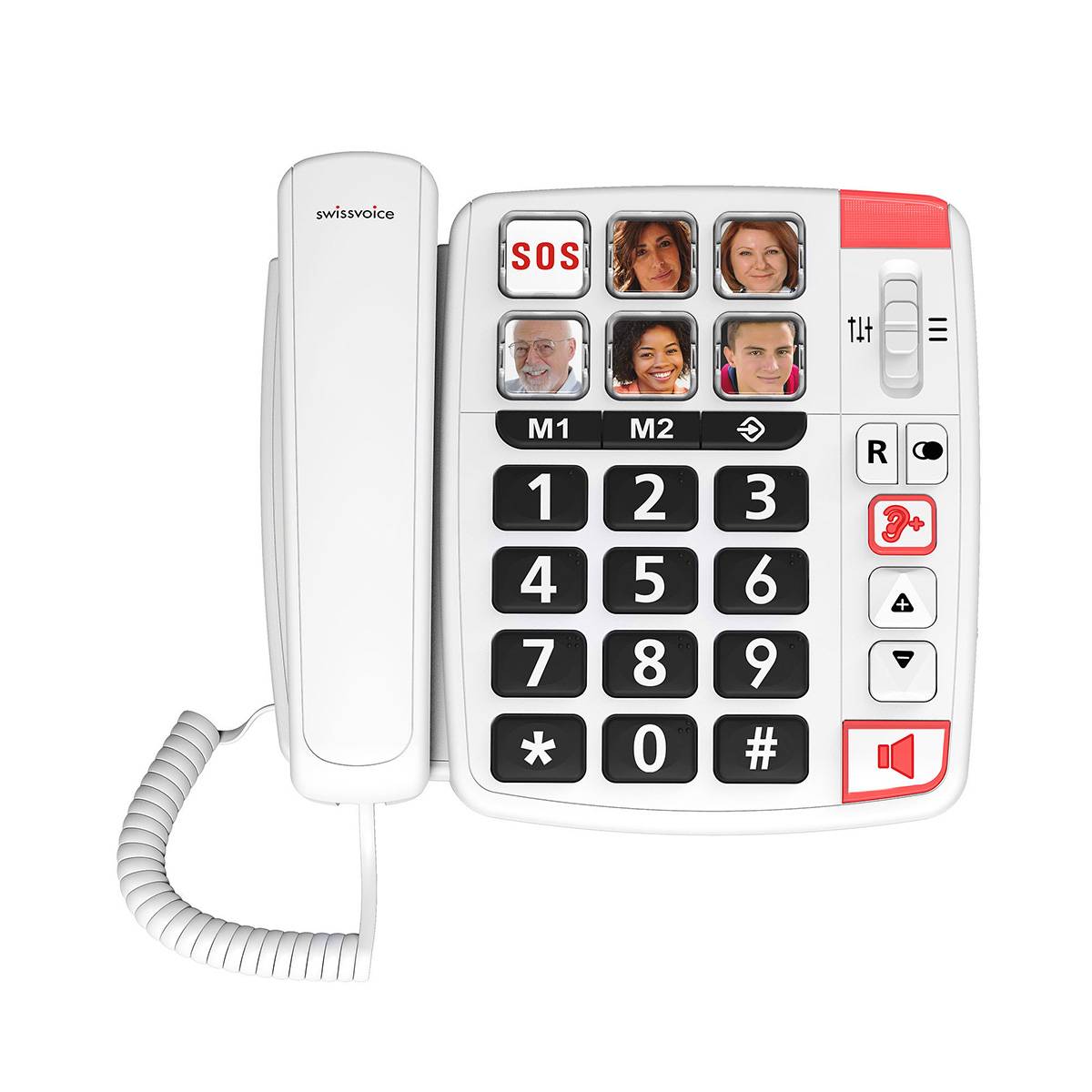 Telefono Fisso per Anziani Swiss Voice Xtra 1110 Bianco-0