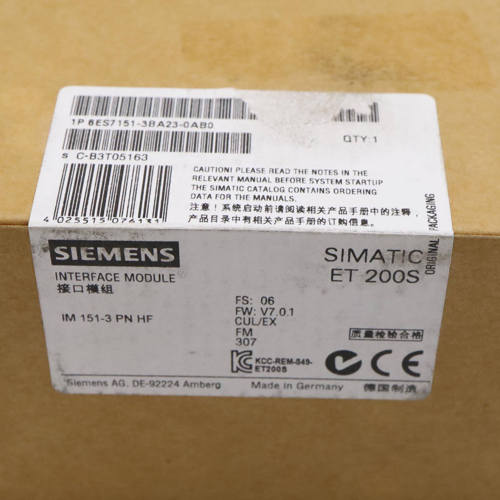 Siemens 6ES7151-3BA23-0AB0 6ES71513BA230AB0 Modulo espansione PLC 28.8 V/DC-2
