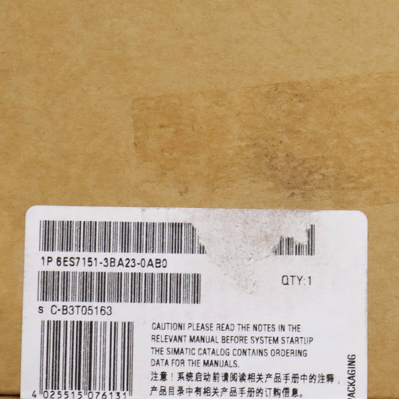 Siemens 6ES7151-3BA23-0AB0 6ES71513BA230AB0 Modulo espansione PLC 28.8 V/DC-3