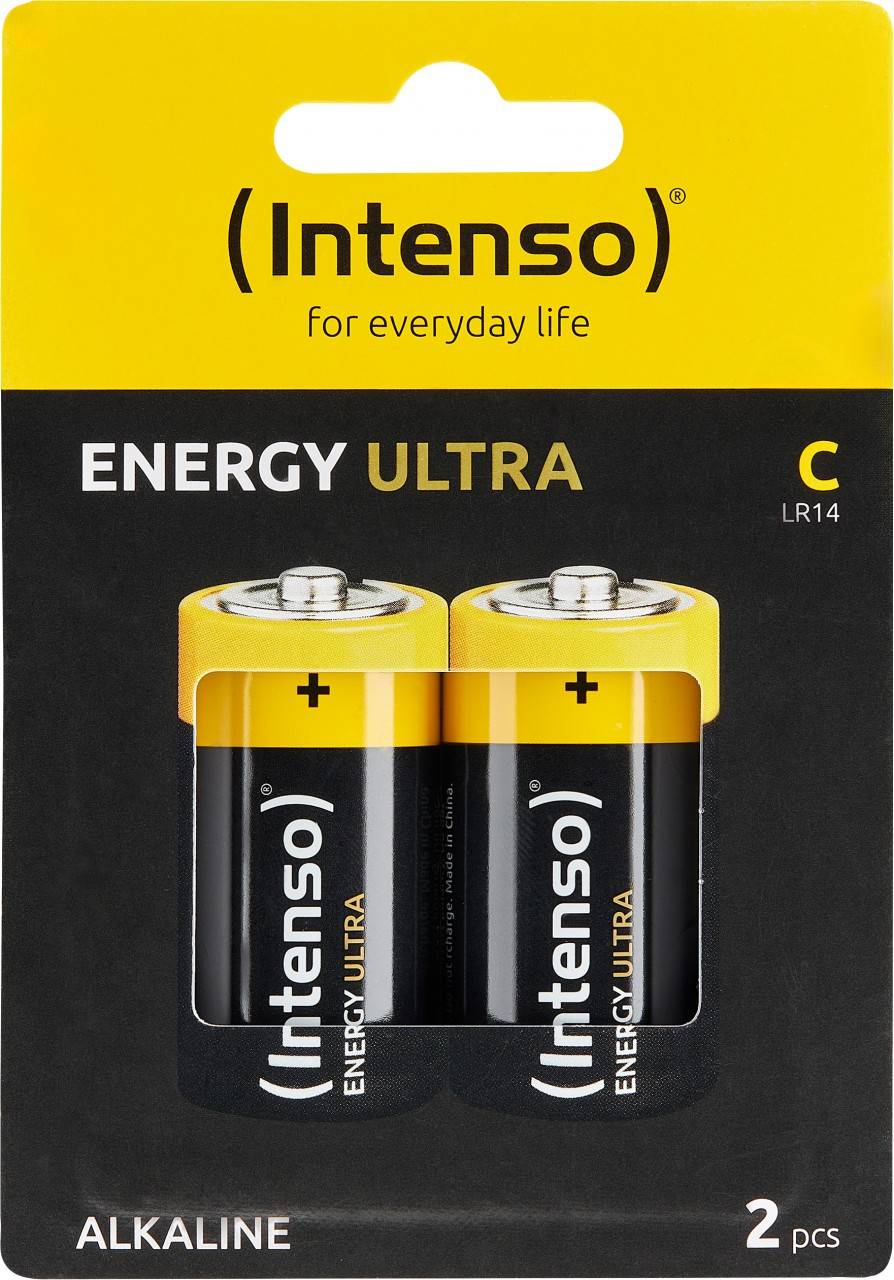 Batteria alcalina Intenso, Baby, C, LR14, 1,5 Volt – Energy Ultra (confezione da 2)-0