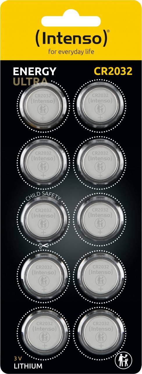 Batteria Intenso al litio, a bottone, CR2032, 3 volt – Energy Ultra (confezione da 10)-0
