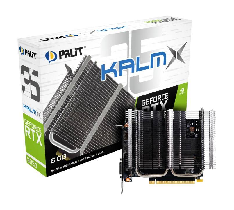 Palit Scheda grafica Nvidia GeForce RTX 3050 KalmX 6 GB RAM GDDR6 PCIe x16 DisplayPort, HDMI ™, DVI-8