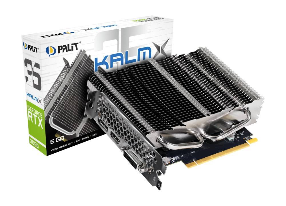 Palit Scheda grafica Nvidia GeForce RTX 3050 KalmX 6 GB RAM GDDR6 PCIe x16 DisplayPort, HDMI ™, DVI-9