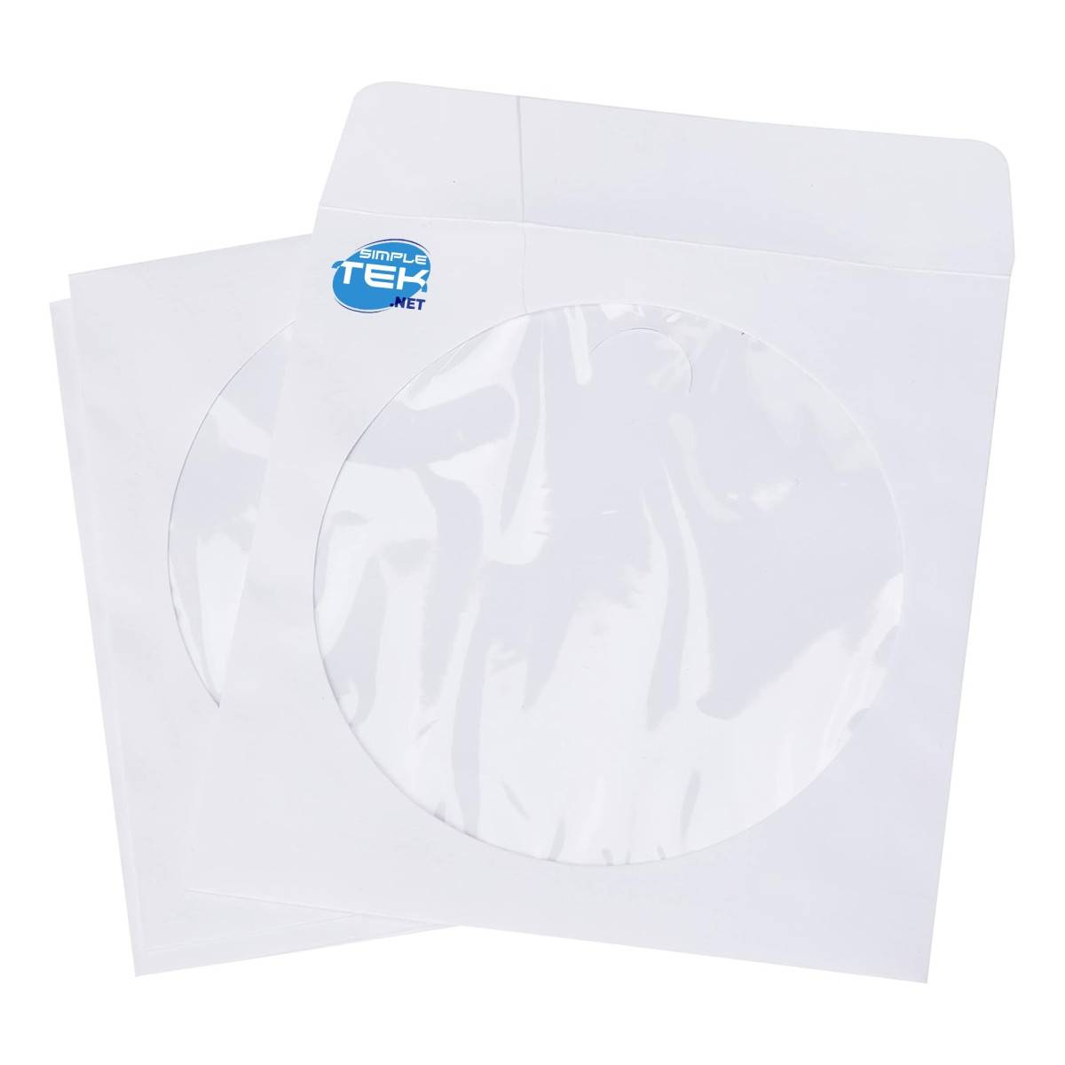Verbatim 50 X Buste Tasche Porta Cd Dvd Blu-ray Dischi In Carta Bianca Finestra-1