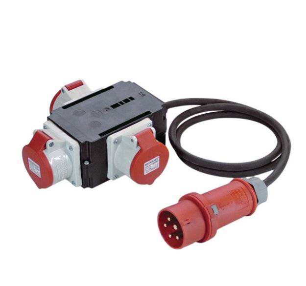 BACHMANN Adattatore CEE 400 V/16 A, 3x 16A 5p400V IP44 1,5m-2