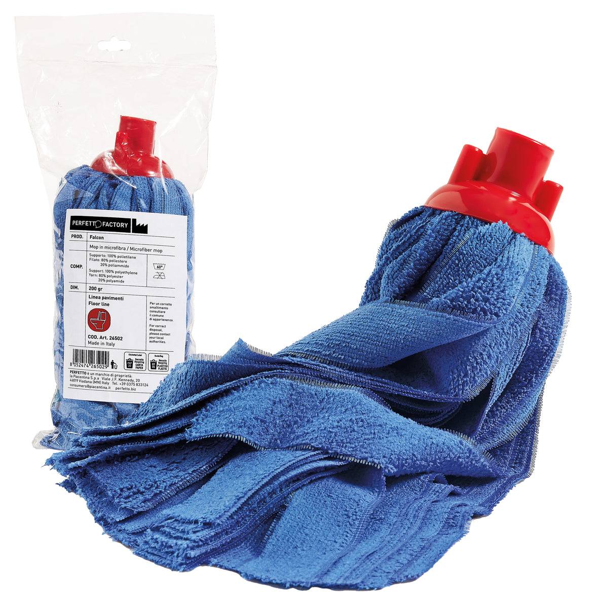 Mop Falcon - 200 gr - microfibra - rosso - Perfetto-0