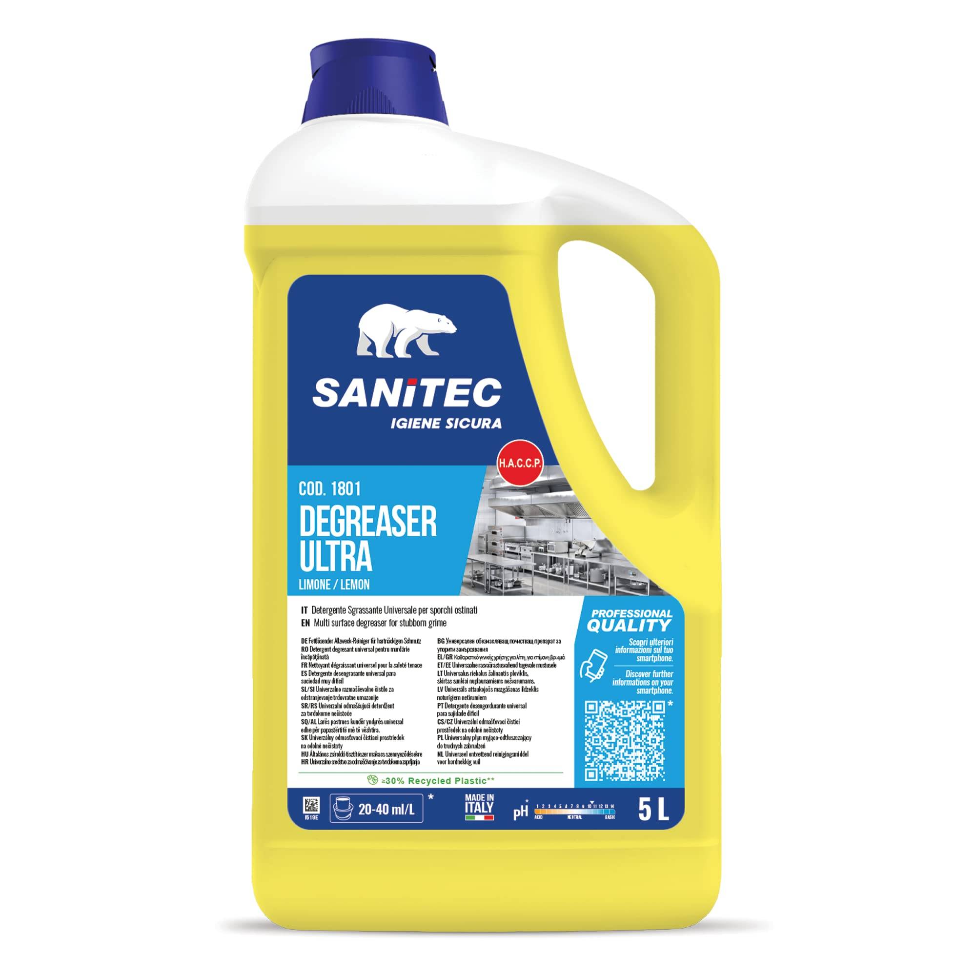 Sgrassante universale ultra - 5 L - limone - Sanitec-0