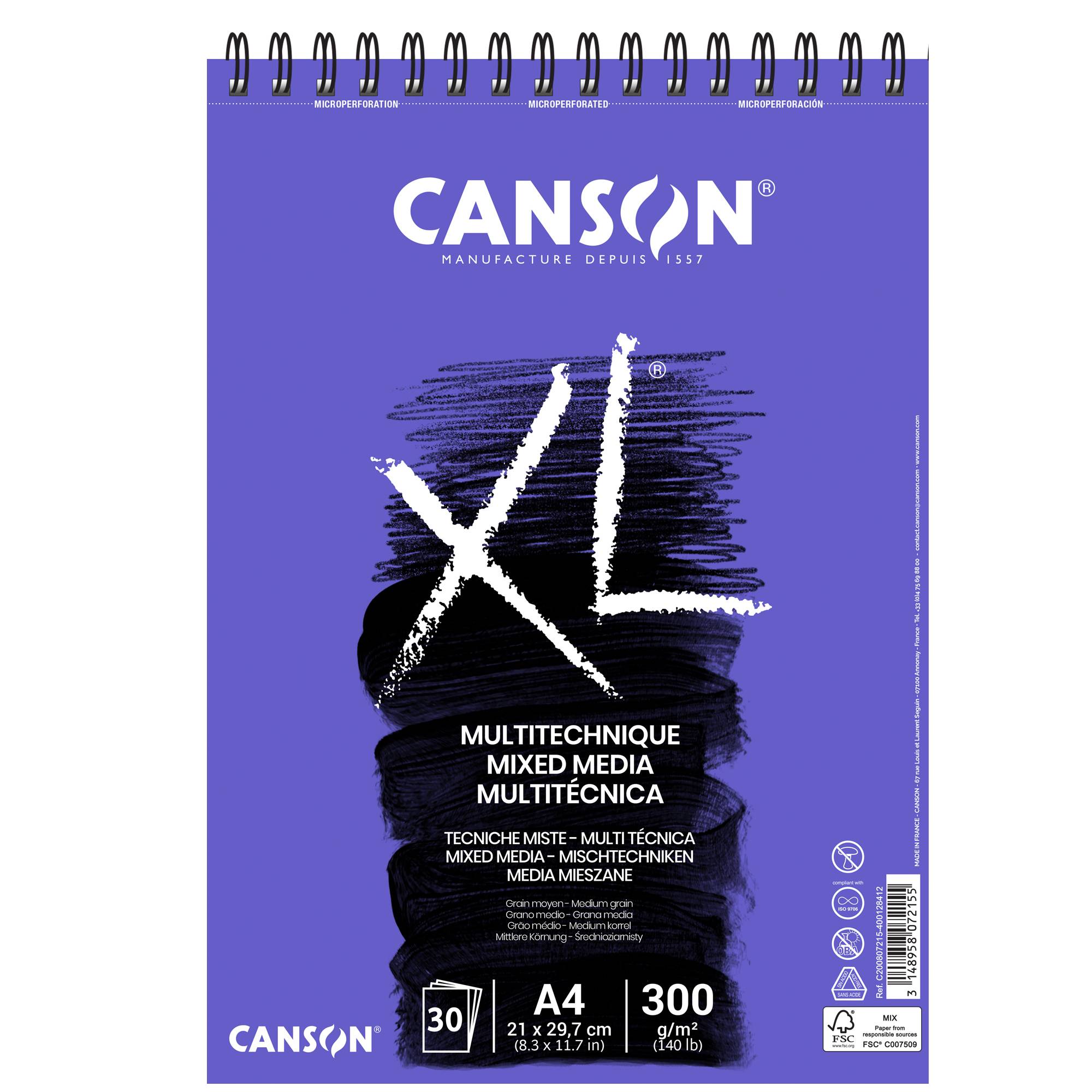 Album XL Mix - A4 - 300 gr - 30 fogli - Canson-0