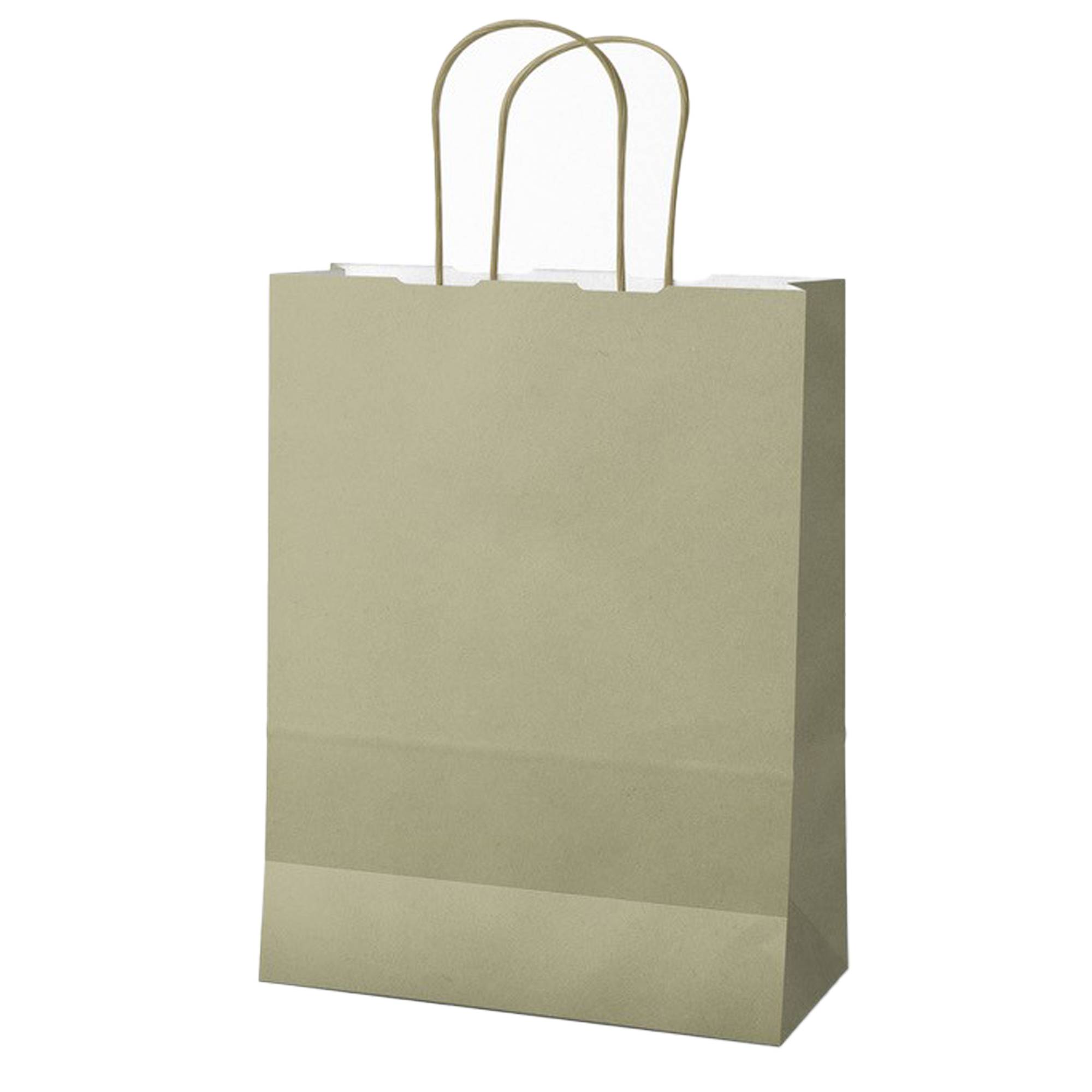 Shopper Twisted - carta kraft - 26 x 11 x 34,5 cm - salvia - Mainetti Bags - conf. 25 pezzi-0