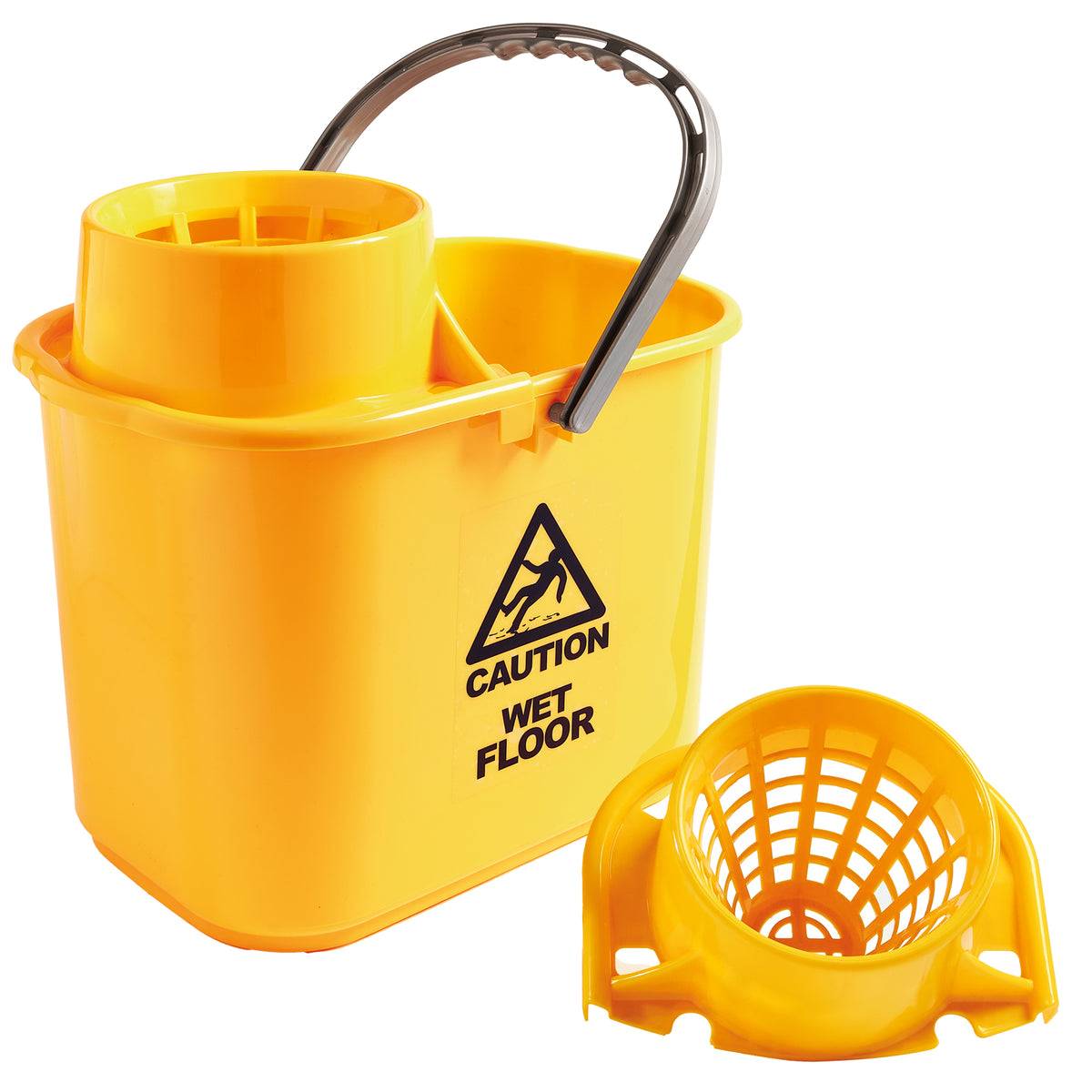 Secchio Polar - con strizzatore - 15 L - giallo - Perfetto-0