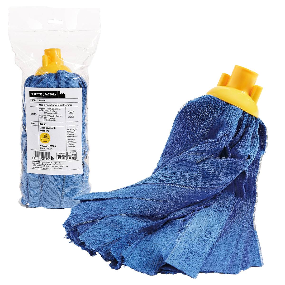 Mop Falcon - 200 gr - microfibra - giallo - Perfetto-0