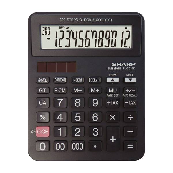 Sharp - Calcolatrice da Tavolo EL-CC12D - 12 cifre - EL-CC12D-0