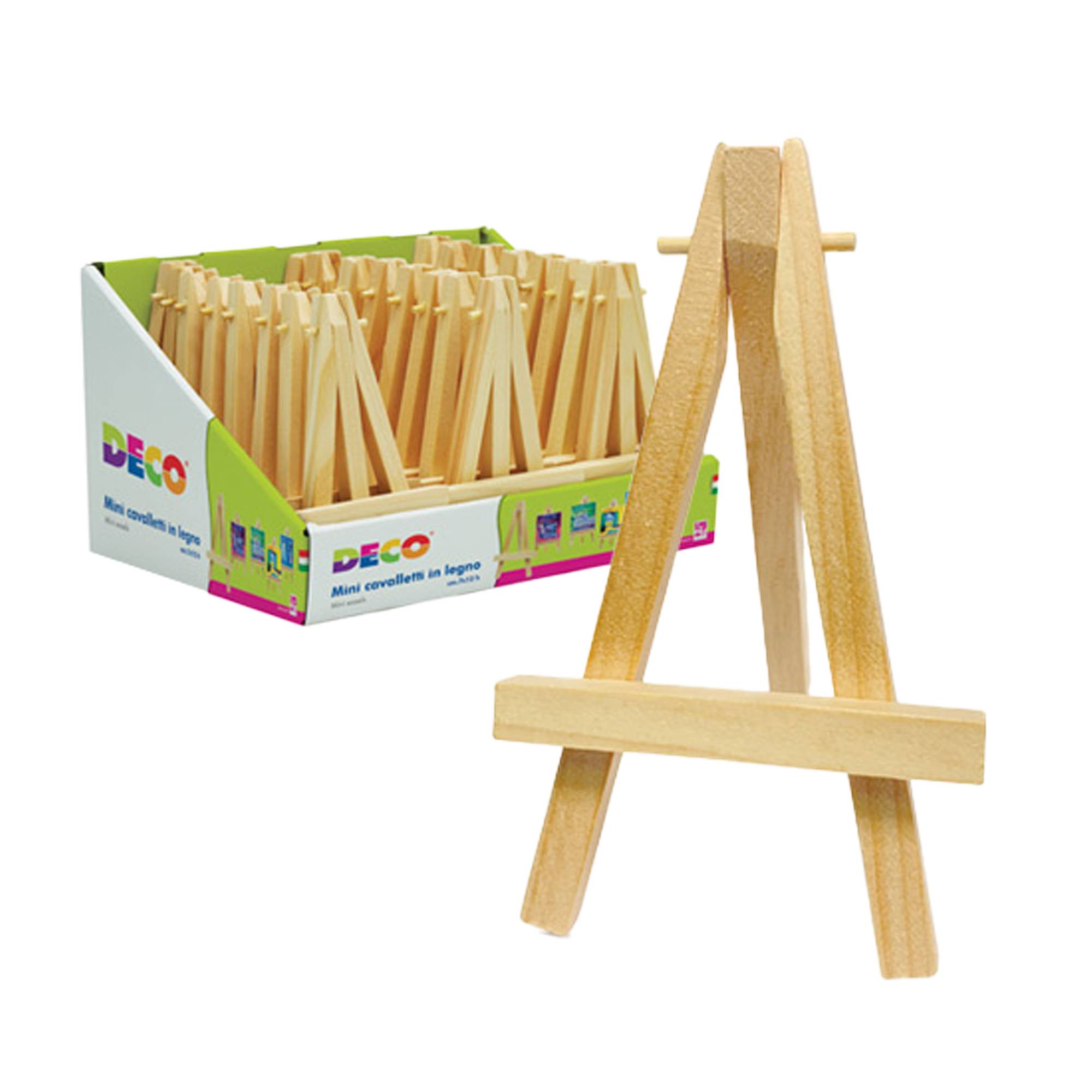Mini cavalletto - 7 x 12 cm - legno - Deco - conf. 24 pezzi-0